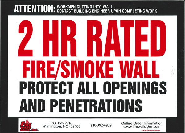 2HR Fire/Smoke Wall