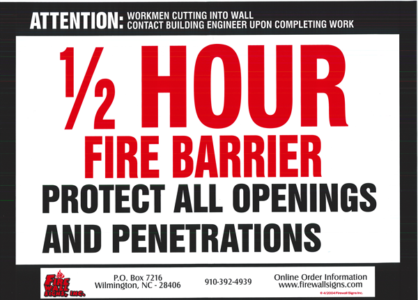 1/2 HR Fire Barrier