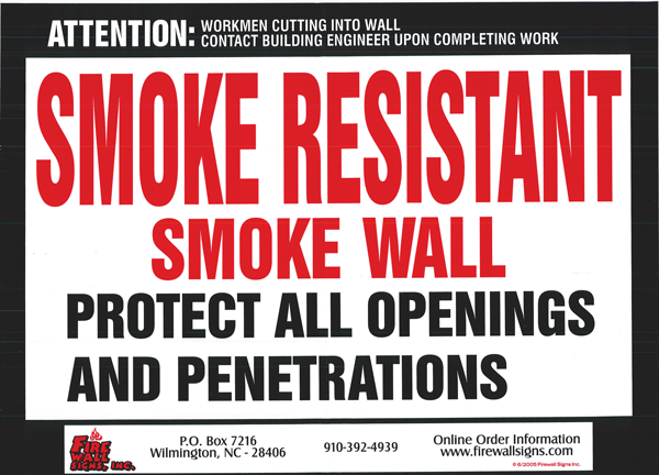 Smoke Resistant Smoke Wall